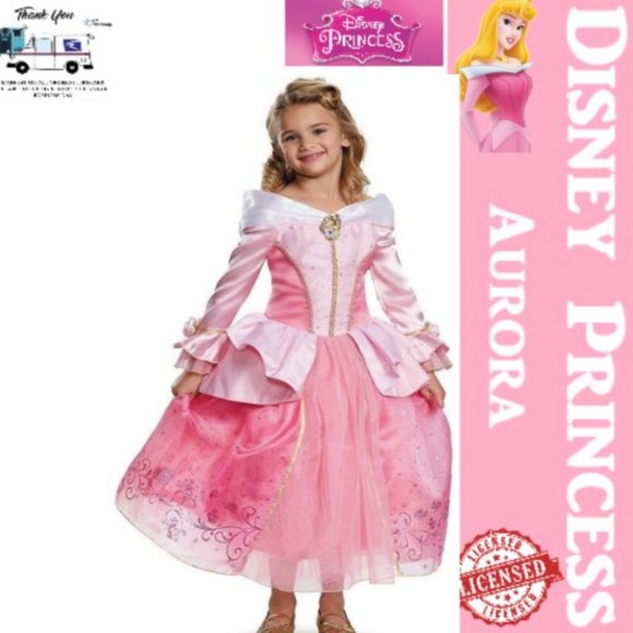 Disney Princess Sleeping Beauty Girls Aurora Prestige Costume 🆕⌚🏃FAST⚡💨🚚